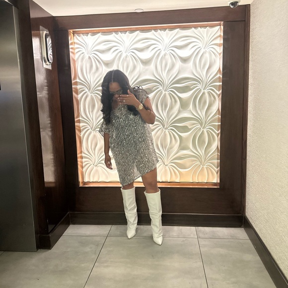 AZALEA WANG RAILAY BONE KNEE HIGH WEDGE BOOT - Picture 6 of 6